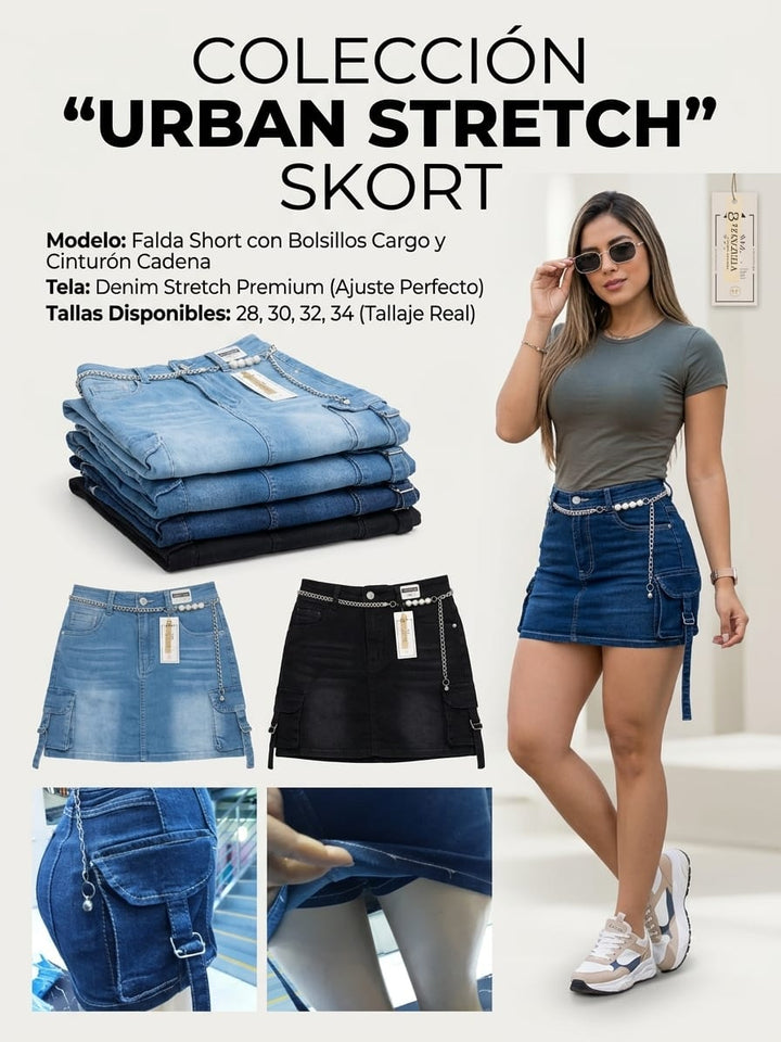 FALDA SHORT CARGO A LA CINTURA